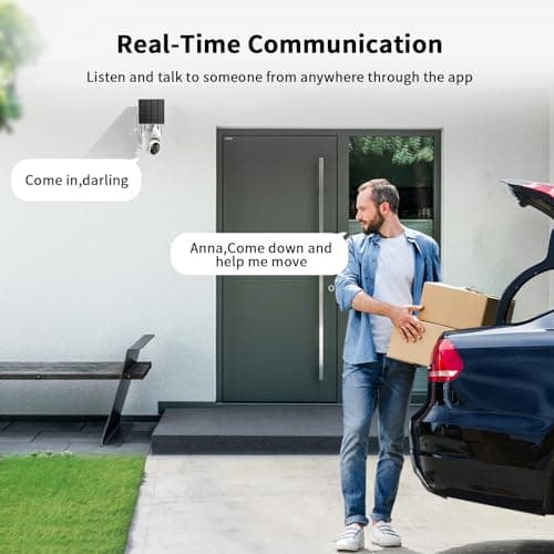 SEHMUA 2K Solar Security Cameras Wireless Outdoor, 2 Pack 360° View Pan/Tilt WiFi Security Camera Outside with Color Night Vision,Easy to Install, PIR Alarm, 2-Way Audio 7