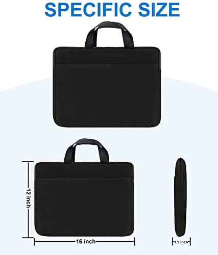 Laptop Sleeve Case 15.6 inch, Durable Travel Laptop Bag HandBag Shockproof Protective Computer Cover Carrying Bag Briefcase for 15" 15.6" HP Asus Acer Dell Lenovo Laptop Notebook Ultrabook, (Black) 6