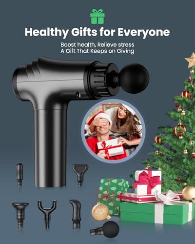 AYURA Massage Gun Deep Tissue, Muscle Massager Gun for Pain Relief, Percussion Massage Gun with 30 Speeds & 6 Heads, Portable Handheld Back Massage Gun for Athlets Men Women (Grey) 7