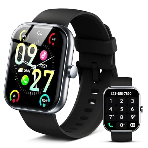 Smart Watch for Men Women, 1.96" Fitness Tracker Running Watch (Answer/Make Call), IP68 Waterproof, Pedometer, Sleep/Step/Activity/Heart Rate Monitor, 110+ Sport Modes Smartwatch for Adroid iOS Phone