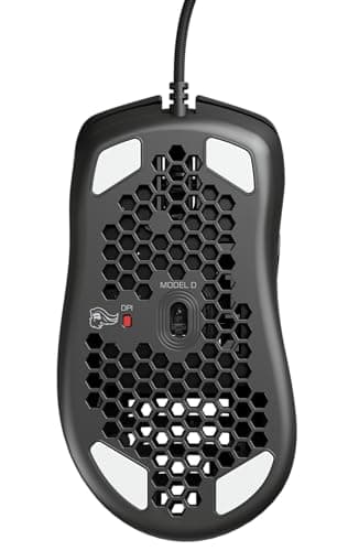 Glorious Model D Wired Gaming Mouse - 68g Superlight Honeycomb Design, RGB, Ergonomic, Pixart 3360 Sensor, Omron Switches, PTFE Feet, 6 Buttons - Matte Black 8
