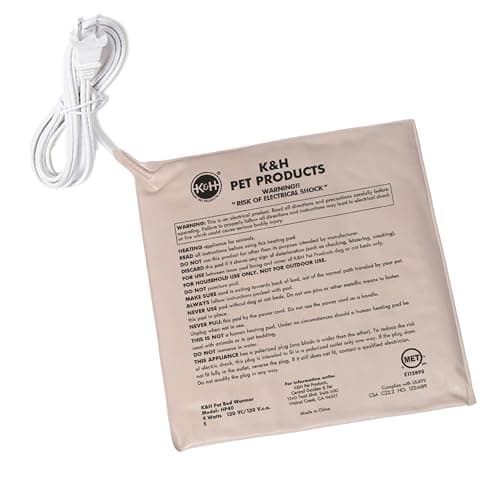 K&H Pet Products Pet Bed Warmer, Turn Any Pet Bed Into a Heated Cat or Dog Bed, Waterproof Indoor Heated Warming Pad Insert, Automatic Temperature, Safety Listed - Small 9 X 8.5in Tan