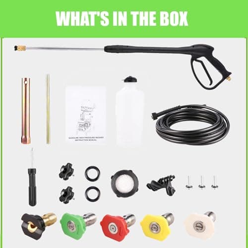 4200PSI Gas Pressure Washer 4.0GPM Gas Power Washer 212CC Gas Powered Washing Machine Commercial High Pressure Washer with 25ft Hose&5 Nozzles for Patio Garden Yard Vehicle,EPA/CARB/ETL 7