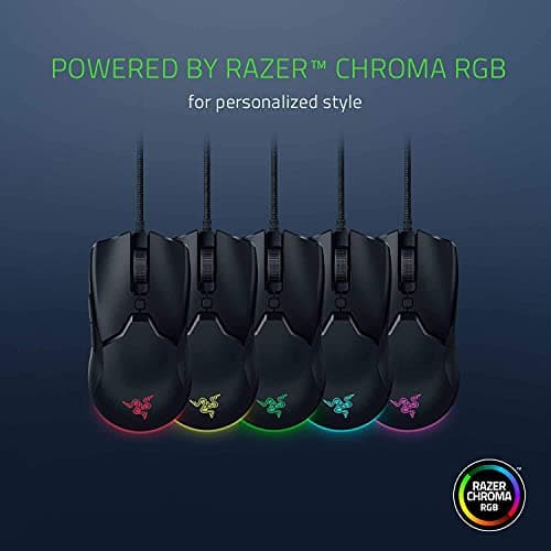 Razer Viper Mini - Wired Gaming Mouse for PC/Mac (Ultralight 61g, Ambidextrous, Speedflex Cable, 8500 DPI Optical Sensor, Chroma RGB Illumination) Black 8