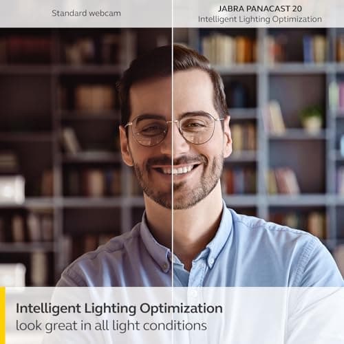 Jabra PanaCast 20 Conferencing Camera - Flexible Plug & Play Personal Video Solution Computer Webcam with AI-Powered 4K Ultra-HD, Intelligent Zoom, and Lighting Optimization - Black 8