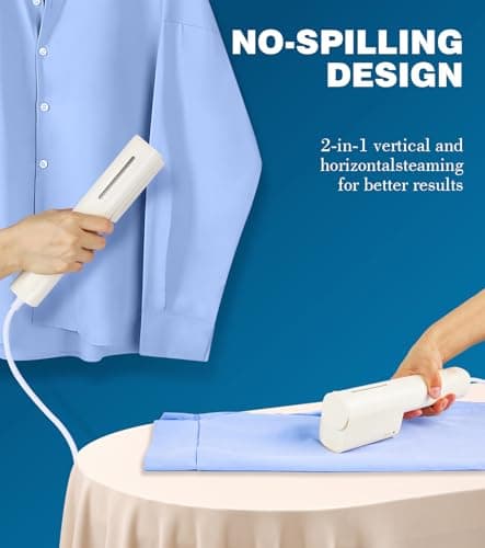 Steamer for Clothes travel,Portable Handheld Garment Steamer,Mini Steam Iron for Any Fabrics，Wrinkle Remover for Travel Home or Office. 6