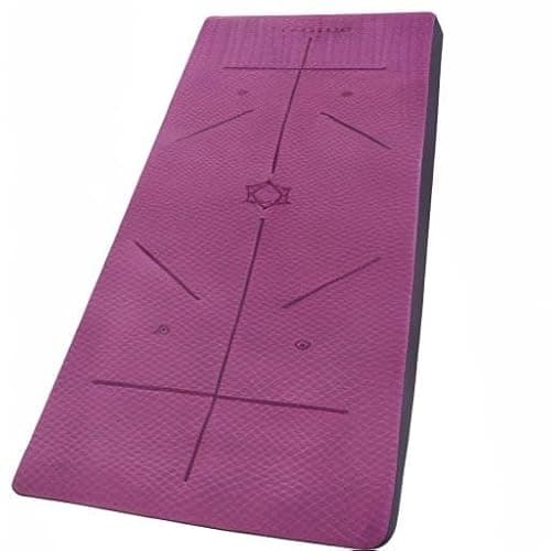 Ewedoos Eco Friendly Yoga Mat with Alignment Marks TPE Non Slip Hot Yoga Mat Thick 1/4'' Anti-Tear Surfaces Exercise Mat for Home Workout Fitness Pilates 7