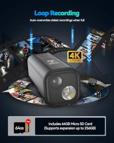 4K Bike Camera with GPS Tracking, Cycling Computer & Headlight – Spedal S1 30FPS Action Cam with 6-Axis EIS, 132° Wide Angle, Speed/Route Recording, Night Vision, IP65 Waterproof, 64GB SD Card 8