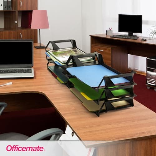 Officemate Recycled Desk Tray, Side Load, 15 1/8 x 8 7/8 x 15, Letter/A4, 6/PK (26212) 7