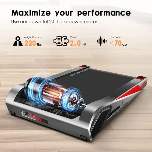 Egofit Walker Pro/Plus Under Desk Walking Treadmill for Working from Home, Compact Walking-Only Treadmill with Fixed 5% Incline for Office Use, Quiet Operation, App & Remote Control 10