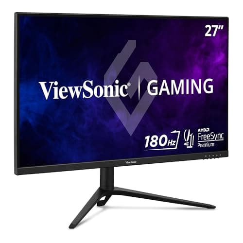 ViewSonic VX2728J 27 Inch 1080p IPS Gaming Monitor with 180Hz, 0.5ms, FreeSync Premium, NVIDIA G-Sync Compatible, Advanced Ergonomics, HDMI, and DisplayPort Inputs