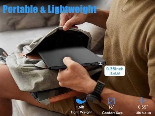 Portable Monitor 2.5K 2560x1600 QHD 16 Inch,120Hz IPS Display,16:10 Ultra Wide Screen,HDMI USB-C Computer Gaming Monitor for Laptop Mac Phone Tablet PS4 PS5 Switch Xbox Game Console,Dual Speakers,VESA 7