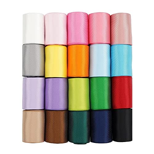 HUIHUANG 1-1/2 inch Satin Ribbon Assortment Colored Hair Ribbons for Sewing Gift Wrap Double Face Satin Ribbon for Crafts, Hair Bows 20 Colors with 2 Yards Each, Total 40 Yards Per Package 7
