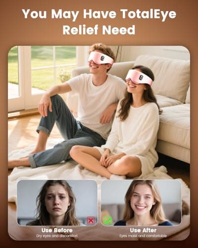 Anydance Heated Eye Mask - Cordless Eye Mask for Dry Eyes, FSA - HSA Eligible, Eye Relief, Improved Sleep, 4 Temperature, Washable Eye Heating Pad for Travel, Birthday Gifts for Women - Rose Pink 8