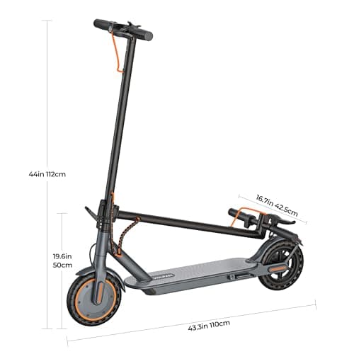 Electric Scooter for Adult, 350W Power Motor, Up to 19 MPH & 21 Miles Long Range, Folding E Scooter with 8.5" Solid Tire, Double Braking & Lighting, APP Control, Cruise Control 6