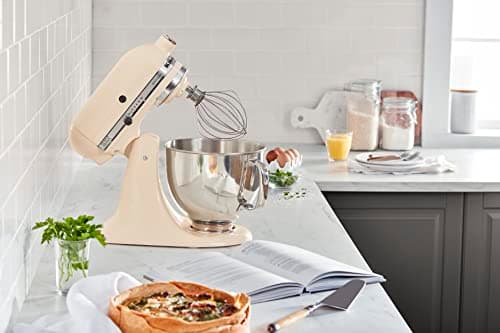 KitchenAid Artisan Series 5 Quart Tilt Head Stand Mixer with Pouring Shield KSM150PS, Almond Cream 5