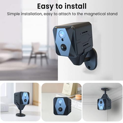 vebiliki 4K Spy Camera, Hidden Camera, WiFi Mini Cam, Durable Standby Time, Real-Time Recording, AI Motion Detection, Cloud & SD Storage, Auto Night Vision, Ideal Nanny Cam for Home Security 7