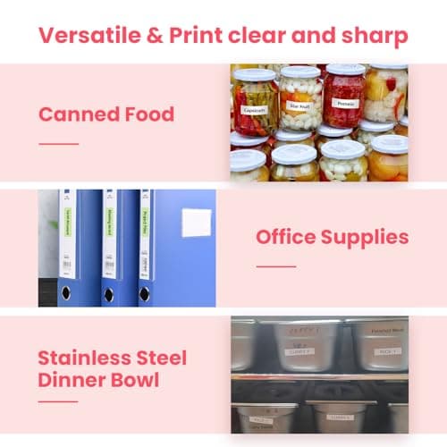 Mini Label Printer - Portable Bluetooth Label Maker Machine with Tape, HP4 Sticker Maker for Kitchen Storage, Home Organization 6