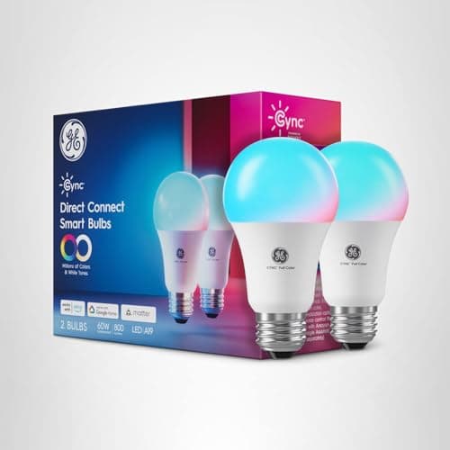 Cync GE A19 LED Smart Light Bulbs, Room Decor Aesthetic Bluetooth and WiFi Color Changing Lights, LED Indoor Light Bulb, Compatible with Alexa and Google (2 Pack) 10