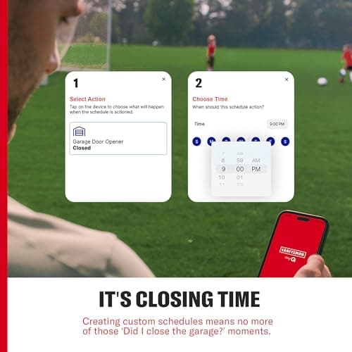 Craftsman 3/4 HP myQ Ultra-Quiet Smart Belt Drive 2-Light System Garage Door Opener with Wi-Fi® and Battery Backup 8
