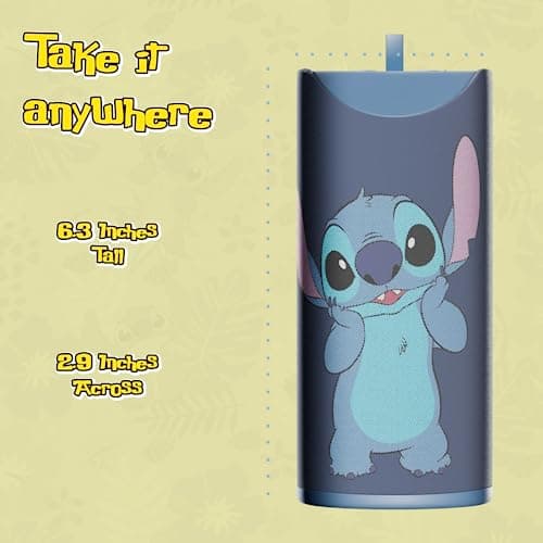 iJoy Disney Lilo and Stitch Wireless Bluetooth Speaker- Splashproof Rechargeable Wireless Speaker with 3 Hours Playtime/SD Slot/FM Radio- Stitch Stuff, Disney Stitch Gifts for Women//Men/All Fans 5