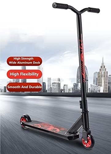 SZCQ Pro Scooters Stunt Scooter For Kids 8 Years and Up Adults Complete Trick Scooter for Intermediate,Beginner,Advanced and Professional Riders Teens Pro Scooter for Freestyle Tricks BMX Stunts Red 5