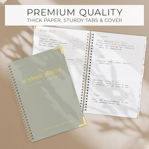 Aesthetic 2025-2026 Academic Planner - A Beautiful 7 x 10" Daily Planner for Women or Men with Weekly & Monthly Spreads For The 25-26 School Year - Modern Calendar Runs From July 2025, June 2026 5