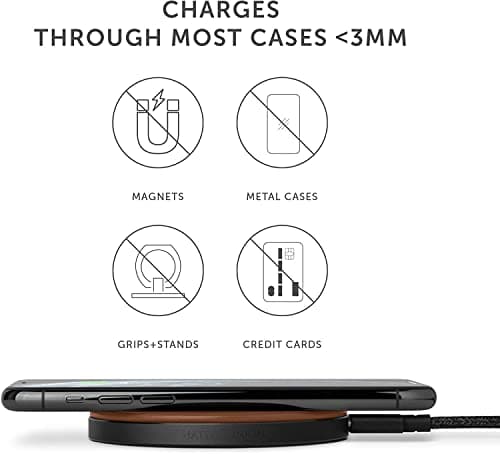 Native Union Classic Leather Wireless Charger – High-Speed [Qi Certified] 10W Handcrafted Italian Leather Charging pad – Compatible with iPhone 12/12 Pro/12 Pro Max/12 mini/11/11 Pro/11 Pro Max (Tan) 5