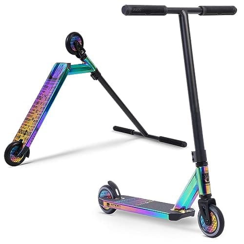 INVERT - Supreme Scooter 1-7-12, Freestyle Pro Scooter for Kids Aged 7-12, Lightweight Deck Stunt Scooter, Alloy Core, Durable Polyurethane Wheels, Supports 220 lbs - Red/Black/Blue