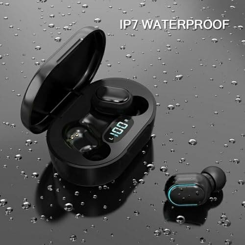 Wireless Earbuds, Bluetooth 5.3 Headphones HiFi Deep Bass with Mic ,120H Playtime LED Display ,IPX7 Waterproof Button Control True Wireless Earphones,One-Step Pairing,In-Ear Noise Reduction Headset 6