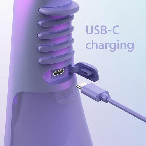 Ordo Water Flossers for Teeth, Cordless IPX7 Waterproof Oral Irrigator, 3 Pressure Settings, Portable, Rechargeable Electric Sonic Flosser, Dental Professional Recommended, Pearl Violet 6