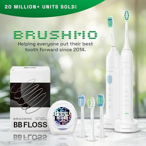 Brushmo Plaque Control Replacement Toothbrush Heads, Compatible with Philips Sonicare Click-on Electric Toothbrush Handles, 8 Standard Replacement Heads, Soft Dupont Bristles, BM928, White 7