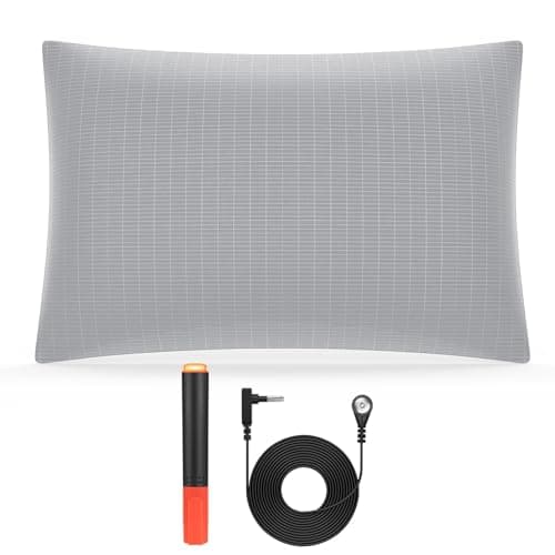 Grounding Pillow Case Earth Connected Pillowcase,Bedding.Improve Sleep,Reduce Pain.90% Organic Cotton, 10% Silver Fiber (Gray, 30 * 20.5 inch)