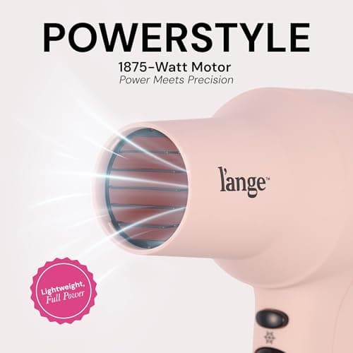 L'ANGE HAIR PowerStyle Turbo Ionic Hair Dryer | 1875 Watt Professional Blow Dryer with Diffuser & Concentrator | Multiple Heat & Speed Settings for Fast Drying | Salon-Grade Styling Tools, Blush 4