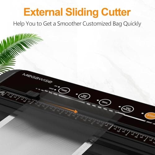 MegaWise Vacuum Sealer Machine | 80kPa Suction Power| Bags and Cutter Included | Compact One-Touch Automatic Food Sealer with External Vacuum System | Dry Moist Fresh Modes for All Saving needs 6