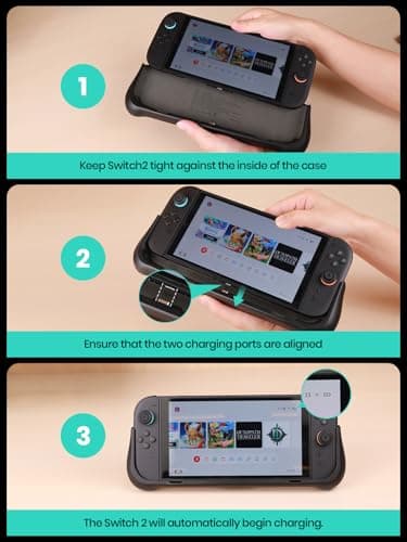 Mavulo Battery Pack for Nintendo Switch 2 (2025), 10000mAh PD/QC Fast Charging Case – Fully Charges in 2.5 Hours, LED Display, USB-C Ports, 2 Game Card Slots & Kickstand 6