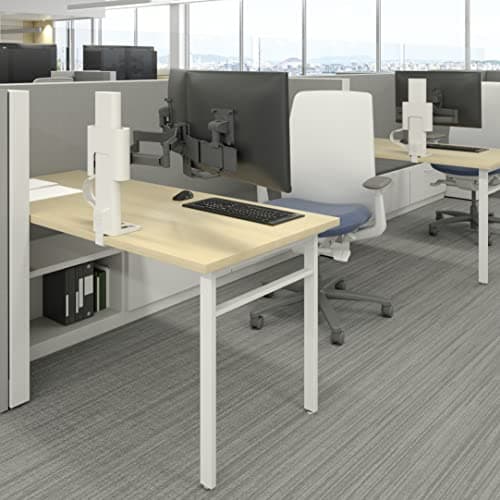 Ergotron – Trace™ Dual Monitor Arm, VESA Desk Mount – for 2 Monitors Up to 27 Inches, 4.05 to 10.75 lbs Each – White 6