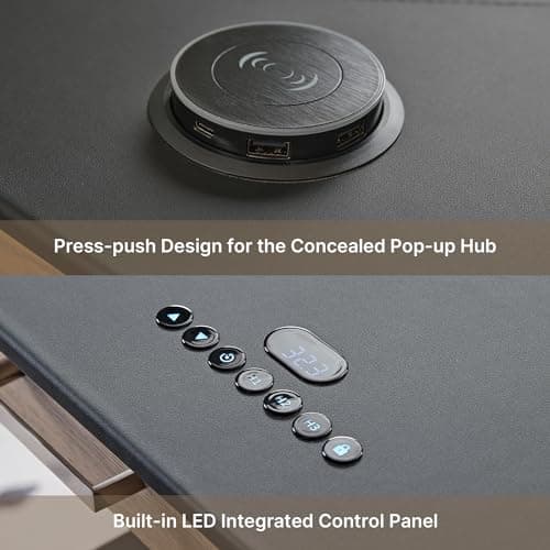 EUREKA ERGONOMIC Ark EX, 60x26 Executive Standing Desk,l Shaped Standing Desk,Adjustable Height Office Desk with Drawers,Computer Desk with Storage Drawers, Modern Executive Home Office Desk 8