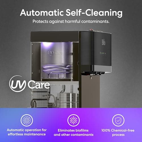 Brio Self Cleaning Bottom Loading Water Cooler Water Dispenser – Black Stainless Steel - 3 Temperature Settings - Hot, Room & Cold Water 7