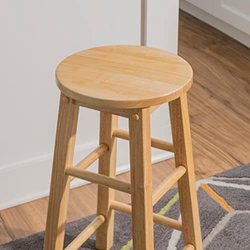 Linon Natural Barstool with Round Seat, 24-Inch 6