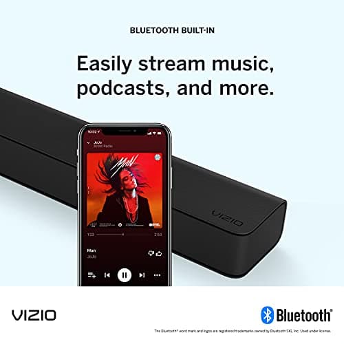 VIZIO V-Series 2.1 Home Theater Sound Bar with Dolby Audio, DTS Virtual:X, Bluetooth, Wireless Subwoofer, Voice Assistant Compatible, Includes Remote Control - V21x-J8 8