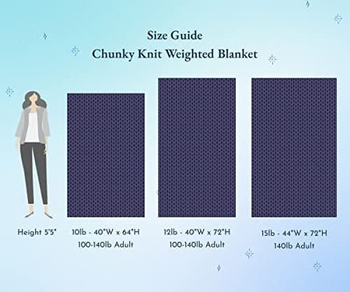 California Design Den 100% Cotton Handmade Chunky Knit Weighted Blanket 15 Pounds, 100% Cotton No Fillers, Breathable, Soft & Calming, All-Season Evenly Weighted Throw (Light Gray) 5