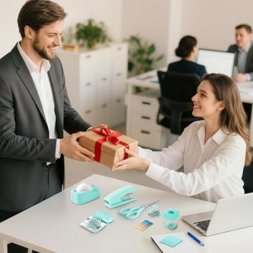 Teal Office Supplies, Teal Office Supplies and Accessories for Kids, Mint Green Stapler and Tape Dispenser Set for Women, Green Office Desk Accessories, Office Gift for Women, Office Lady, Coworkers 6