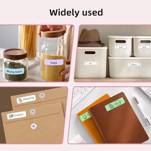 ORGSTA Label Maker, S001 Portable Bluetooth Label Maker Machine with Tape, Thermal Label Printer for Home, Office, School Organization, Wireless Mini Labeler Machine, Pink 8