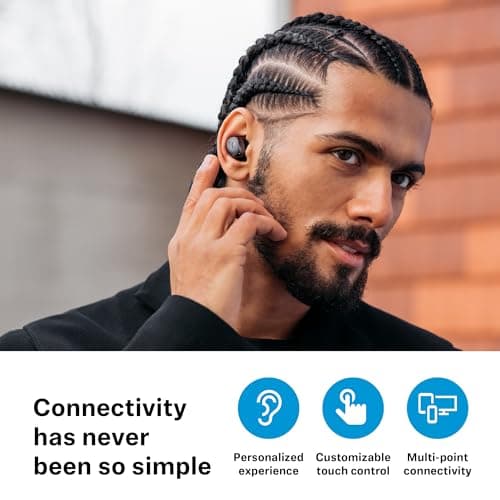 Sennheiser Momentum True Wireless 4 Smart Earbuds with Bluetooth 5.4, Crystal-Clear Sound, Comfortable Design, 30-Hour Battery Life, Adaptive ANC, LE Audio and Auracast - Black Graphite 9