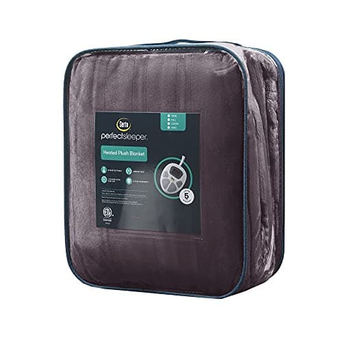 Serta Luxuriously Soft Plush Electric Blanket Fast Heating Cozy Cover, Safety Auto Shut Off Timer, Low EMF, Multi Heat Setting, ETL Certified, Machine Washable, Lavender King (92 in x 100 in) 7
