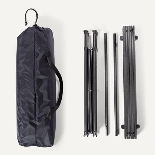 Amazon Basics Portable Folding Aluminum Camping Table, Tall, Black 5