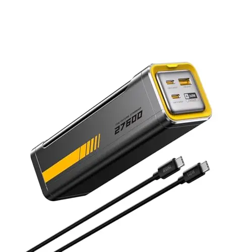 AOHI 240W Laptop Power Bank 27600mAh Portable Fast Charger (99.3wh), Airline-Compliant, 140W PD 3.1 Large Battery Pack The Future Starship for MacBook, iPad iPhone 16 Pro Max,Galaxy,Steam Deck, Grey