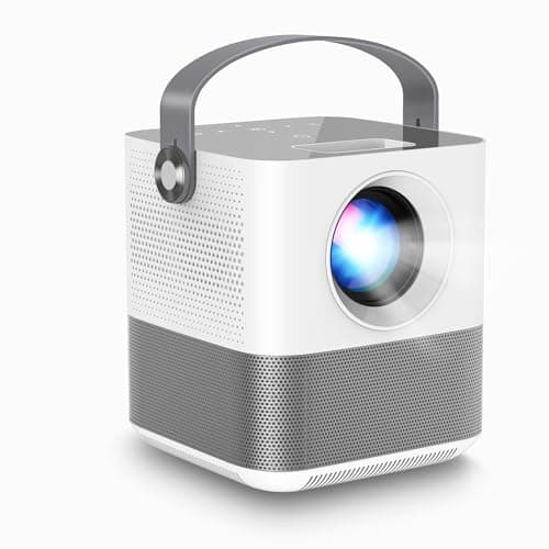 FANGOR Projector with WiFi and Bluetooth, 10000L 1080P HD Outdoor Movie Projector, 300" Display & 360° Speaker Portable WiFi Mini Home Projector Sync Screen via WiFi/USB Cable, for iOS/Android