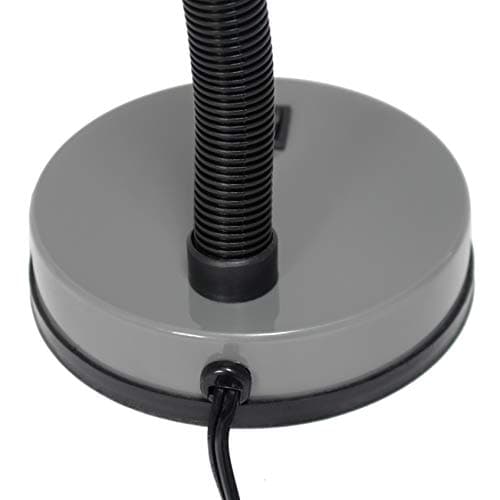 Simple Designs LD1003-GRY Basic Metal Desk Lamp with Flexible Hose Neck for Office, Living Room, Bedroom, College Dorm, Bookshelf, Gray 9